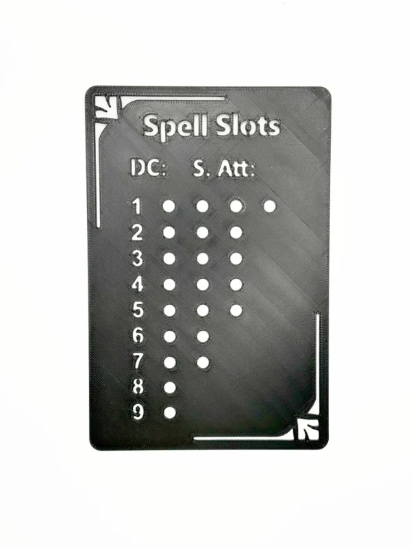 Spell Slot Tracker Stencil for 5th Edition Dungeons and Dragons!