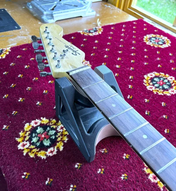 Guitar Neck block for restringing your instruments with ease, 3d printed for electric or acoustic guitars